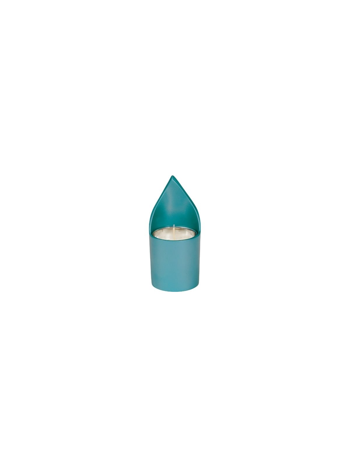 Flame: Yair Emanuel Anodized Aluminum Memorial (Yahrzeit) Candle Holde