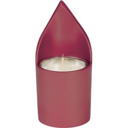 Flame: Yair Emanuel Anodized Aluminum Memorial (Yahrzeit) Candle Holde