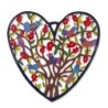 Tree of Life: Yair Emanuel Hand Painted Heart Wall Hanging