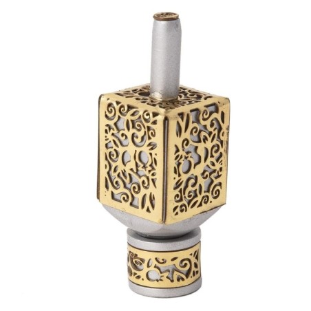 Yair Emanuel Pomegranate & Floral Pattern Dreidel (In Range of Colors)