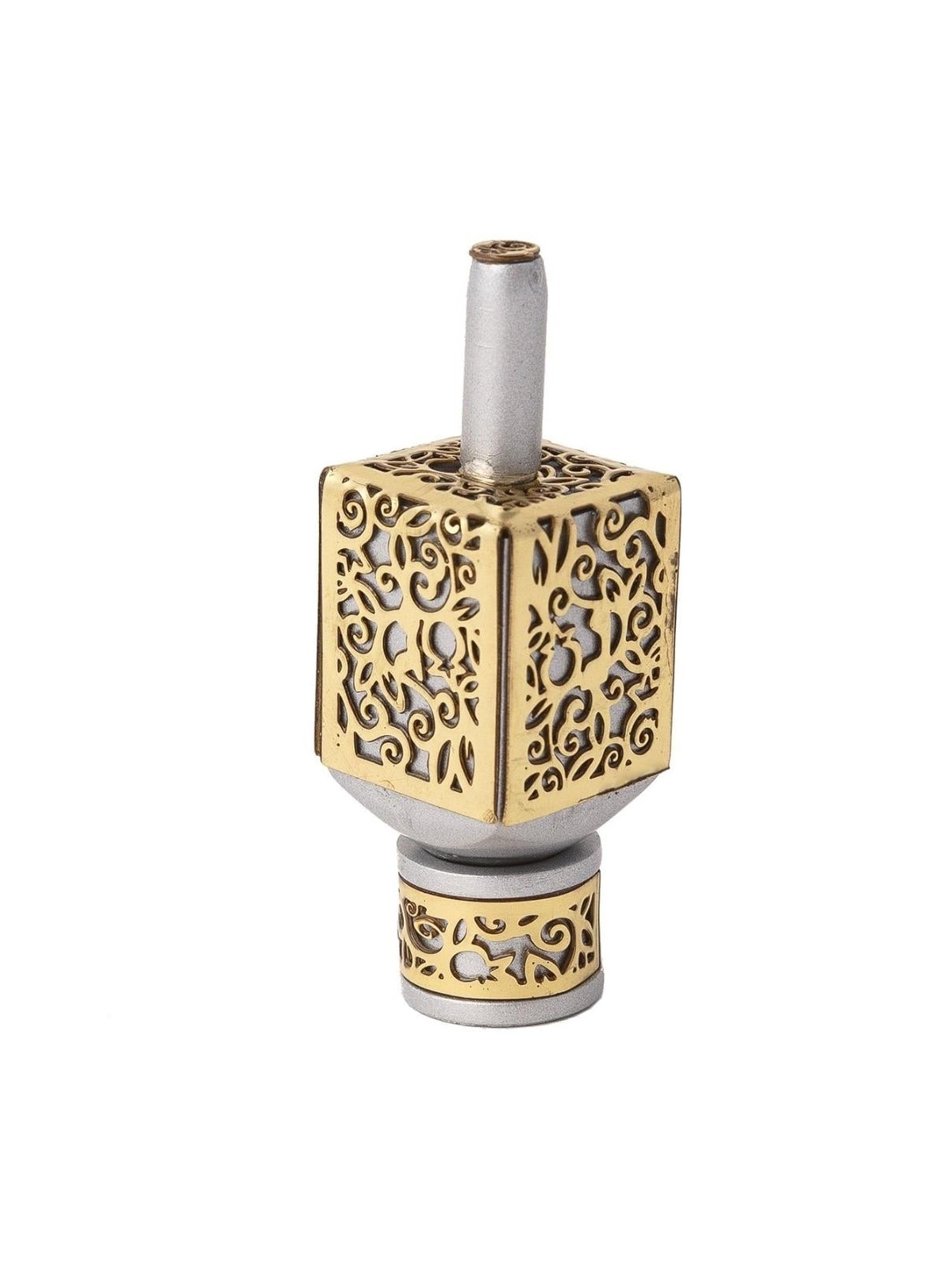 Yair Emanuel Pomegranate & Floral Pattern Dreidel (In Range of Colors)