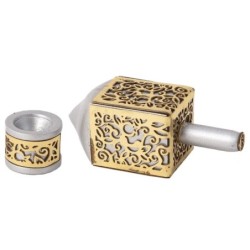 Yair Emanuel Pomegranate & Floral Pattern Dreidel (In Range of Colors)