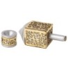Yair Emanuel Pomegranate & Floral Pattern Dreidel (In Range of Colors)