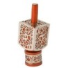 Yair Emanuel Pomegranate & Floral Pattern Dreidel (In Range of Colors)