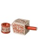 Yair Emanuel Pomegranate & Floral Pattern Dreidel (In Range of Colors)