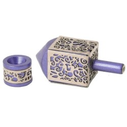 Yair Emanuel Pomegranate & Floral Pattern Dreidel (In Range of Colors)