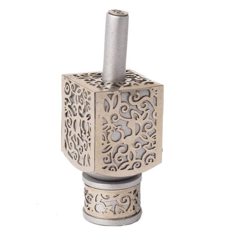 Yair Emanuel Pomegranate & Floral Pattern Dreidel (In Range of Colors)
