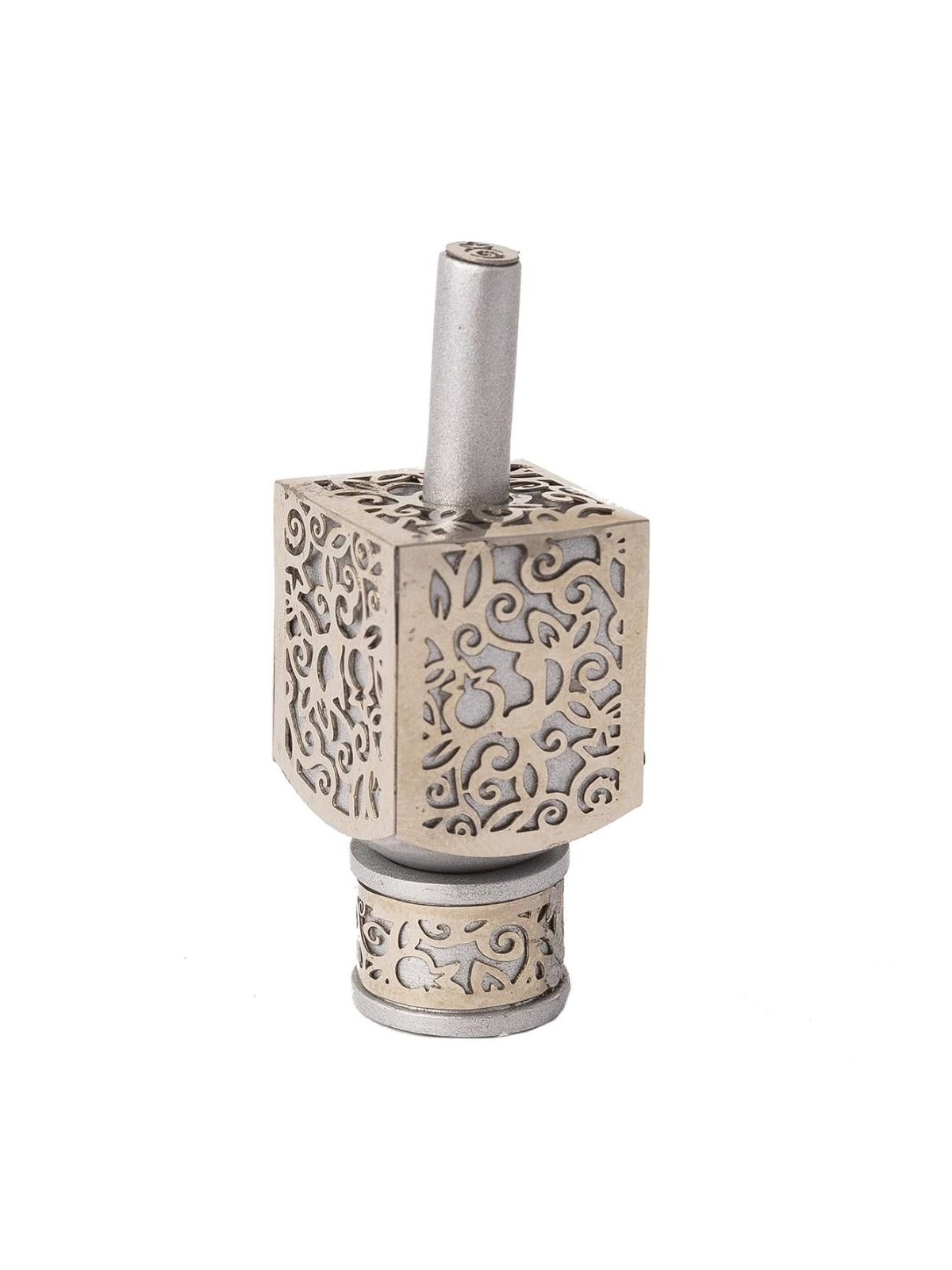 Yair Emanuel Pomegranate & Floral Pattern Dreidel (In Range of Colors)