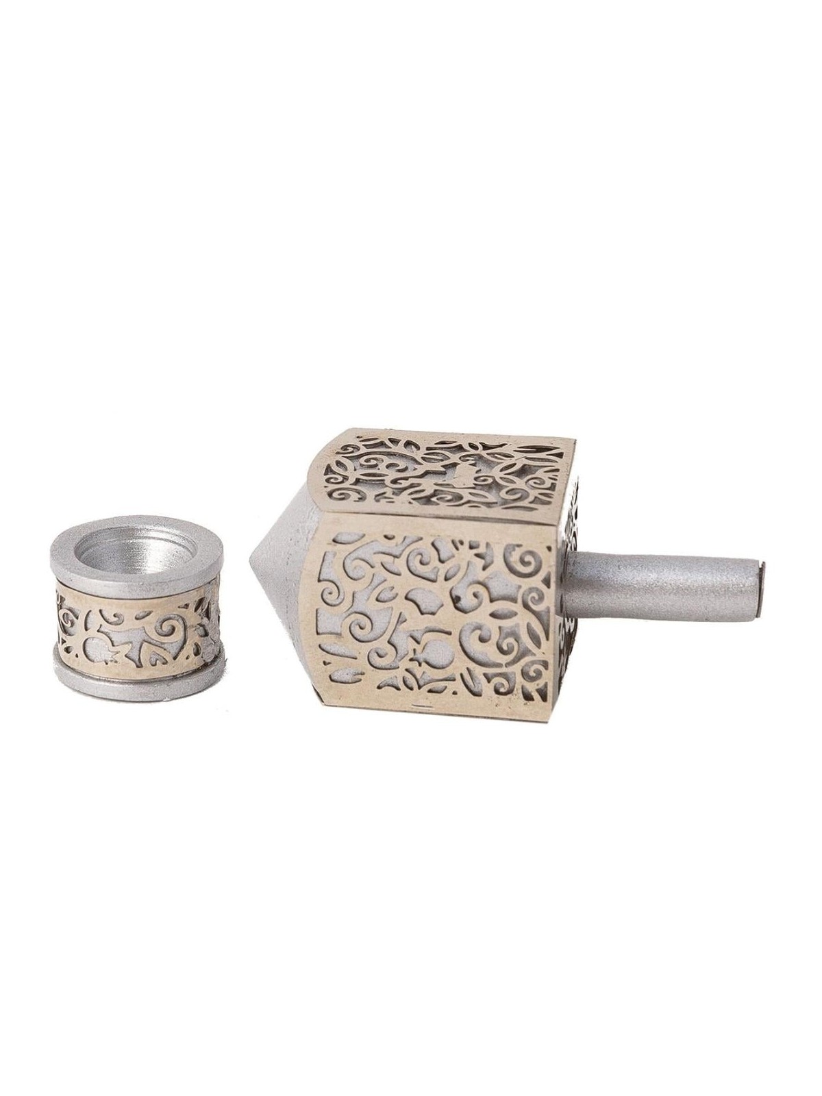 Yair Emanuel Pomegranate & Floral Pattern Dreidel (In Range of Colors)