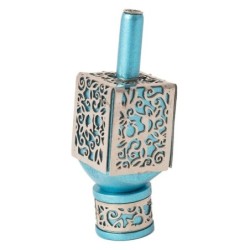 Yair Emanuel Pomegranate & Floral Pattern Dreidel (In Range of Colors)