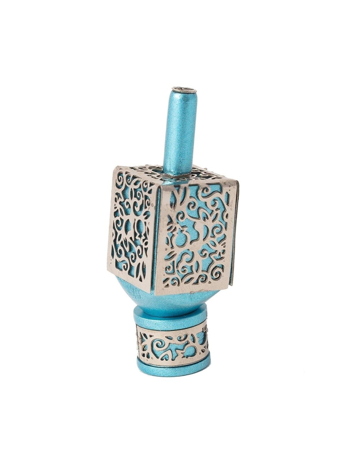 Yair Emanuel Pomegranate & Floral Pattern Dreidel (In Range of Colors)