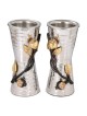Yair Emanuel Stainless Steel Pomegranate Candlesticks