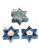 Yair Emanuel Wooden Star of David Travel Shabbat Candlesticks - Orient