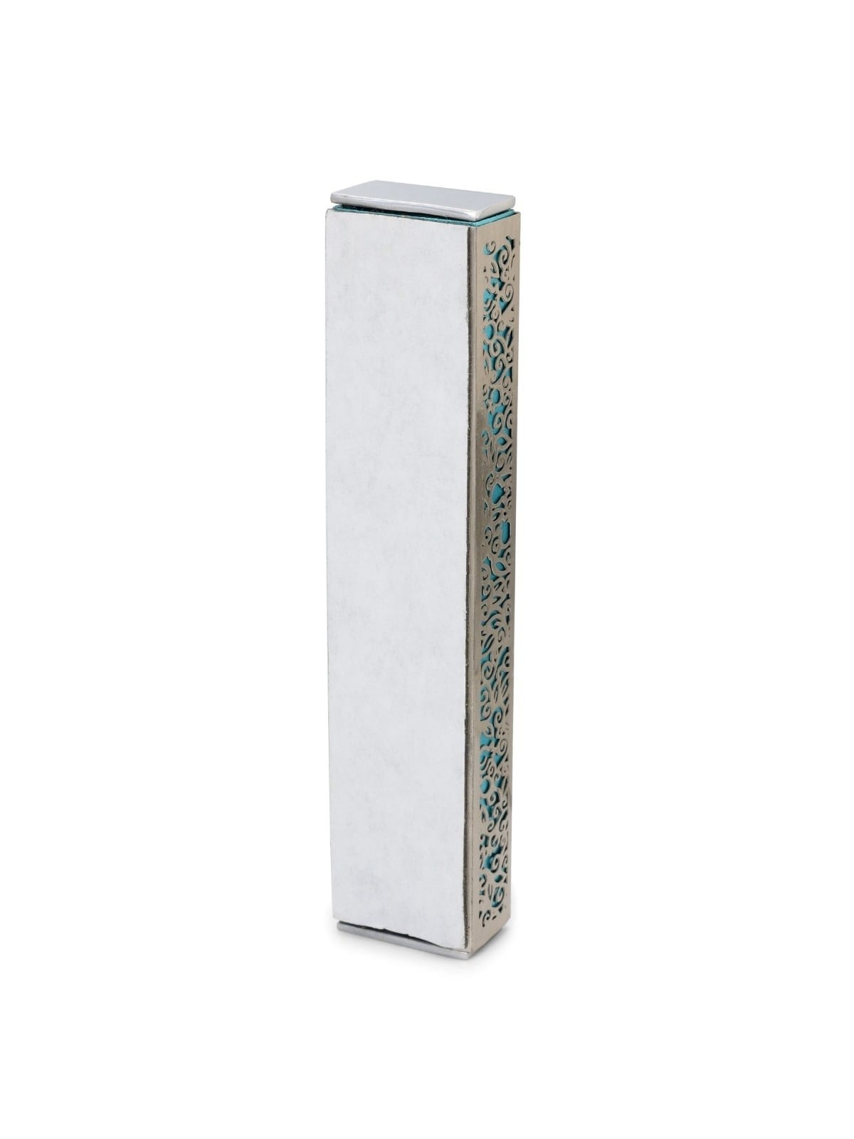 Yair Emanuel Aluminum Floral Pomegranate Mezuzah (Choice of Colors)