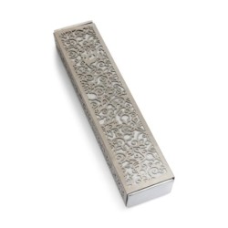 Yair Emanuel Aluminum Floral Pomegranate Mezuzah (Choice of Colors)