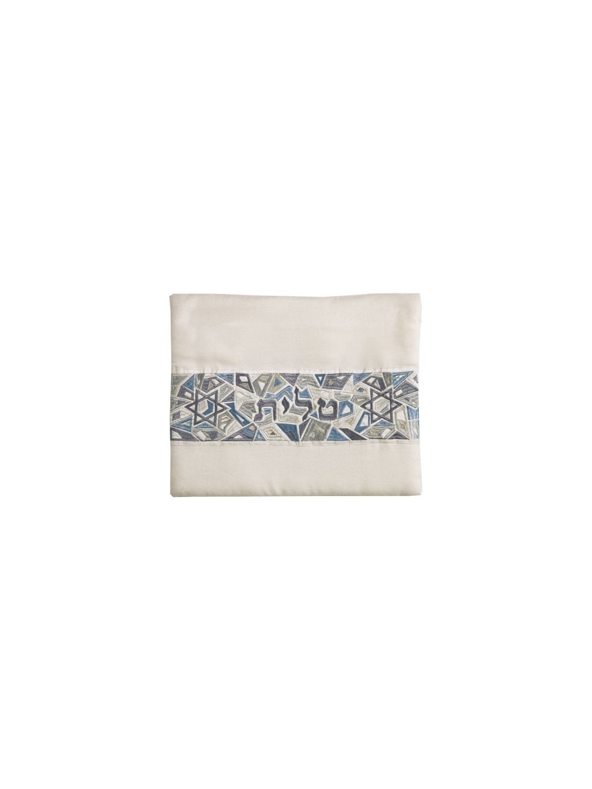 Yair Emanuel Tallit Bag with Star of David and Geometric Pattern