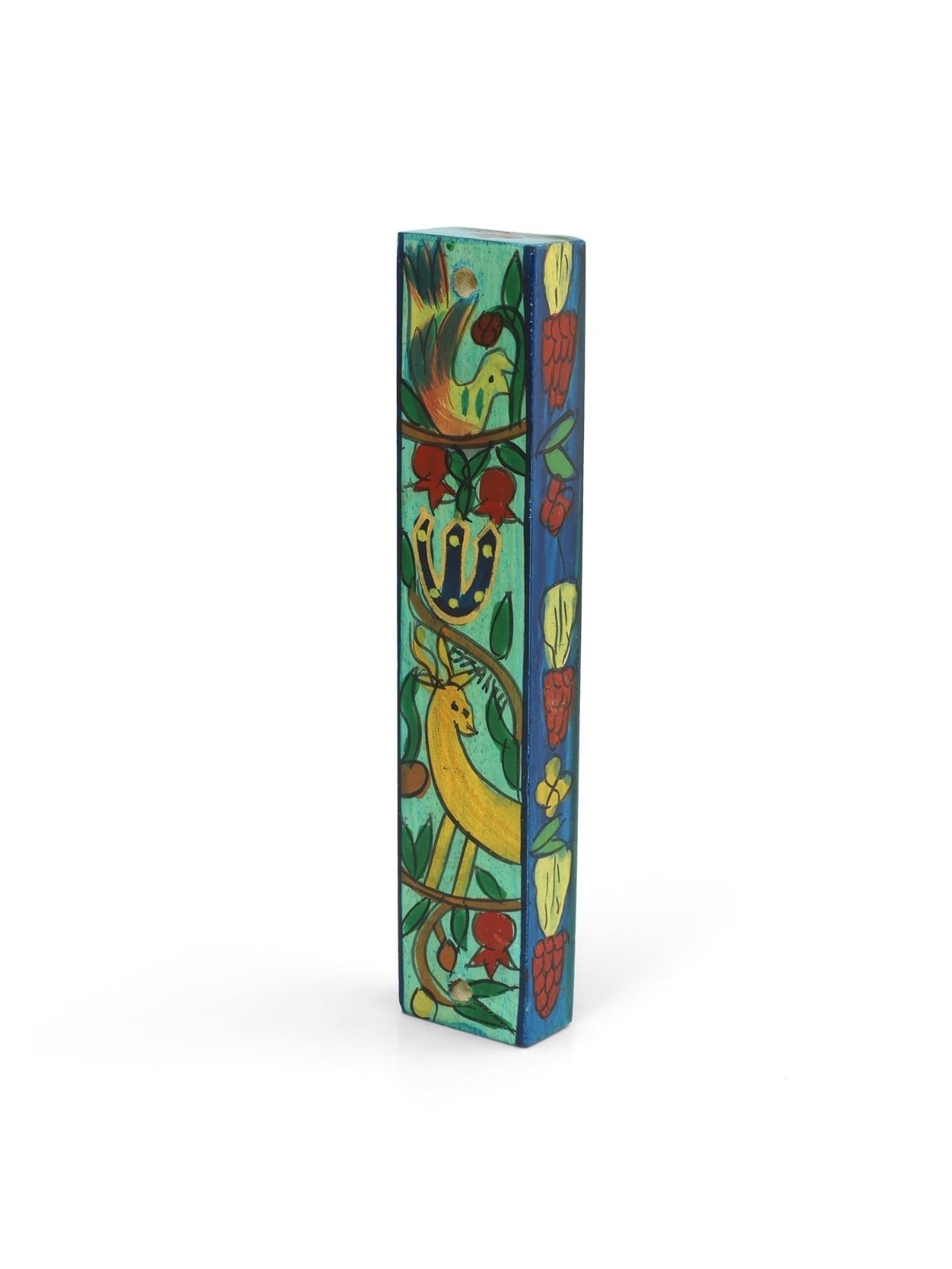 Yair Emanuel Small Wooden Mezuzah - Wildlife