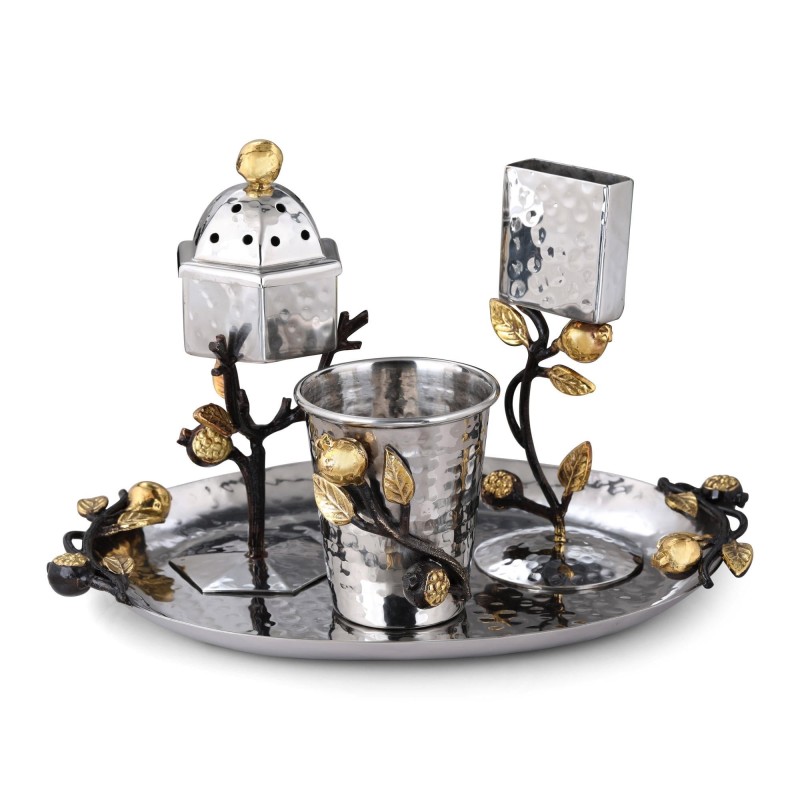 Yair Emanuel Stainless Steel Pomegranate Havdallah Set