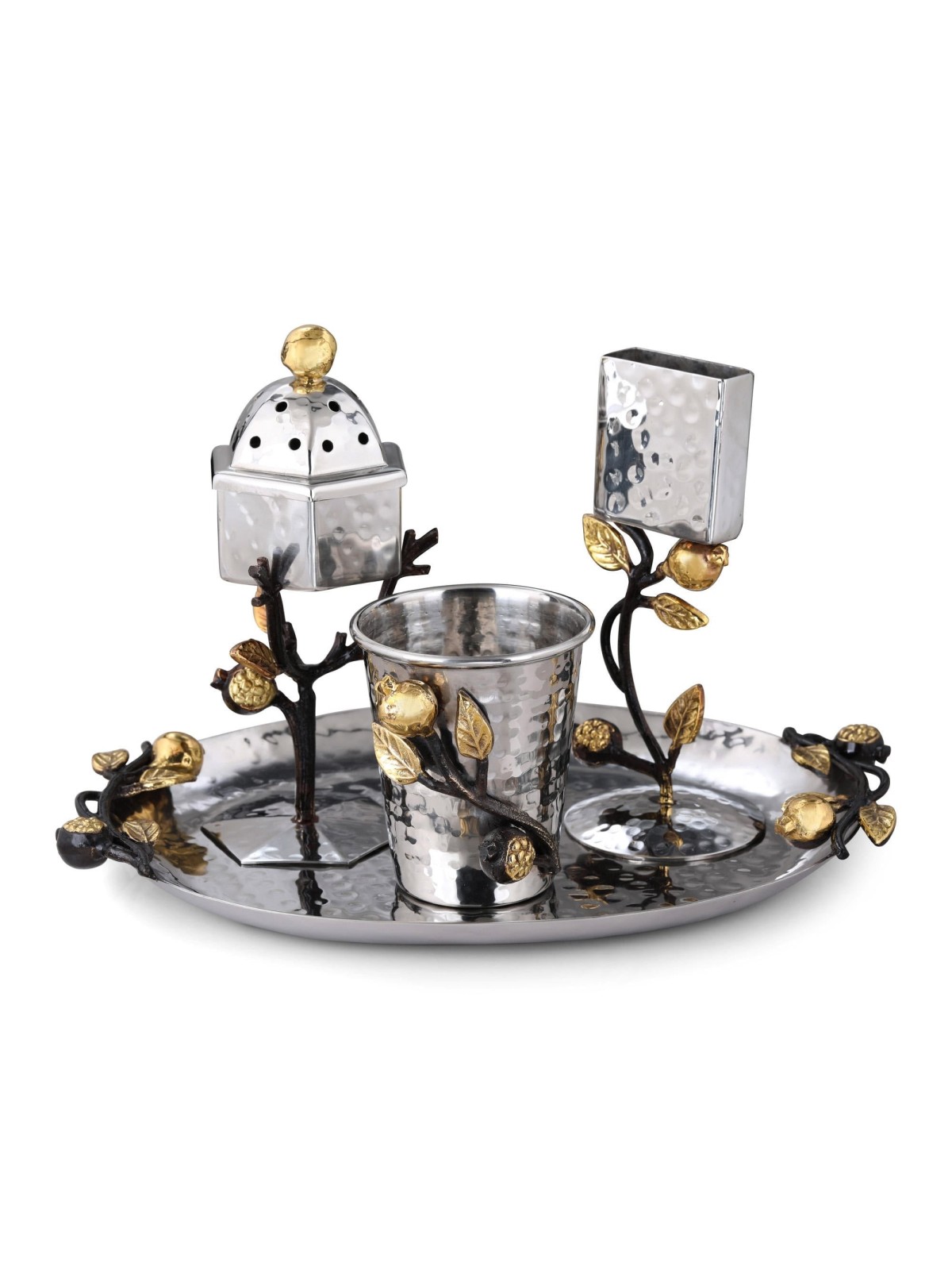 Yair Emanuel Stainless Steel Pomegranate Havdallah Set