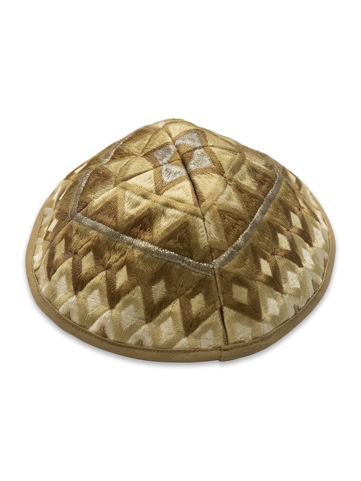 Yair Emanuel Embroidered Tallit Set With Square Patterns - Gold