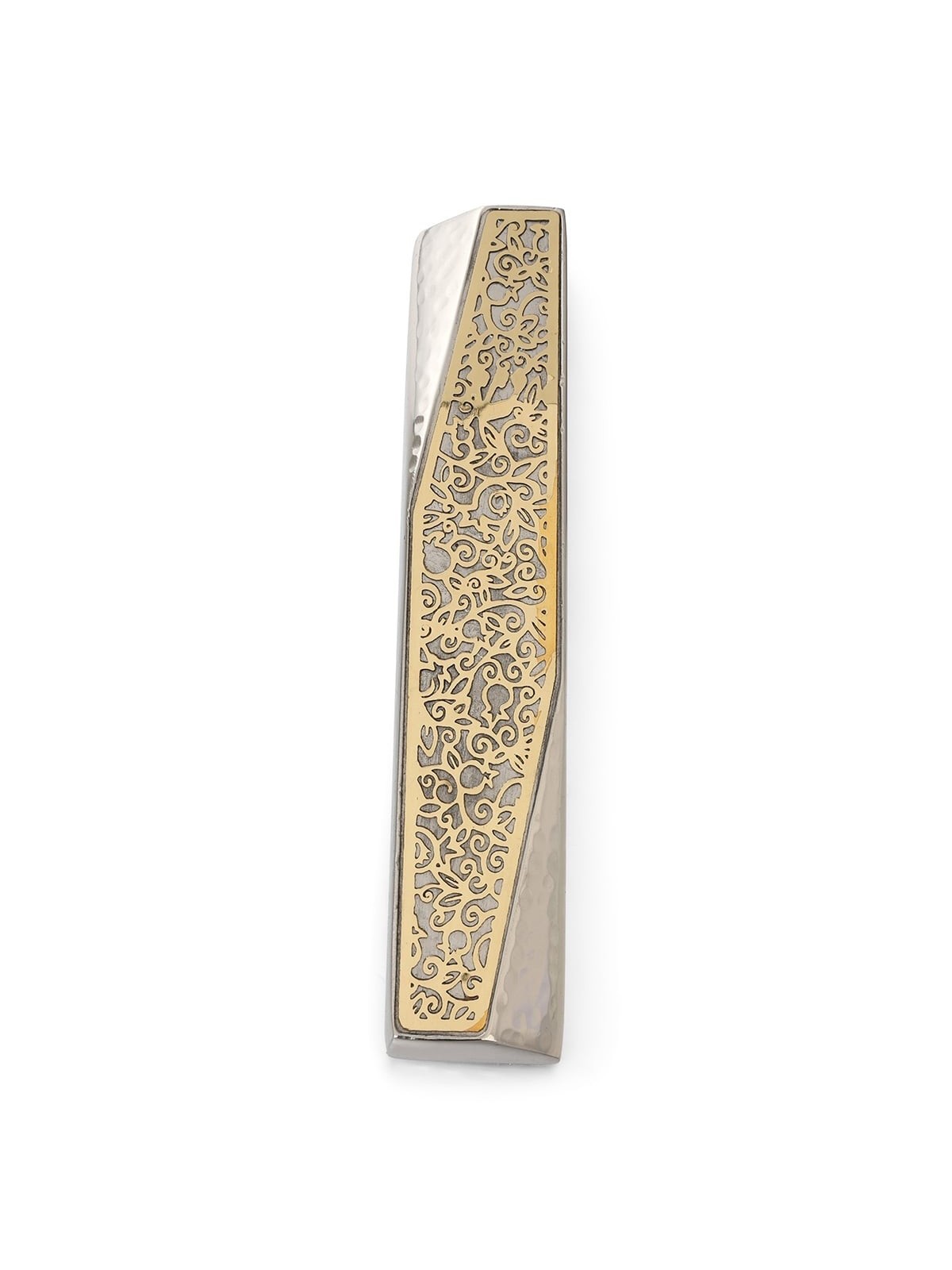Modern Designer Mezuzah Case With Pomegranate Motif By Yair Emanuel (C