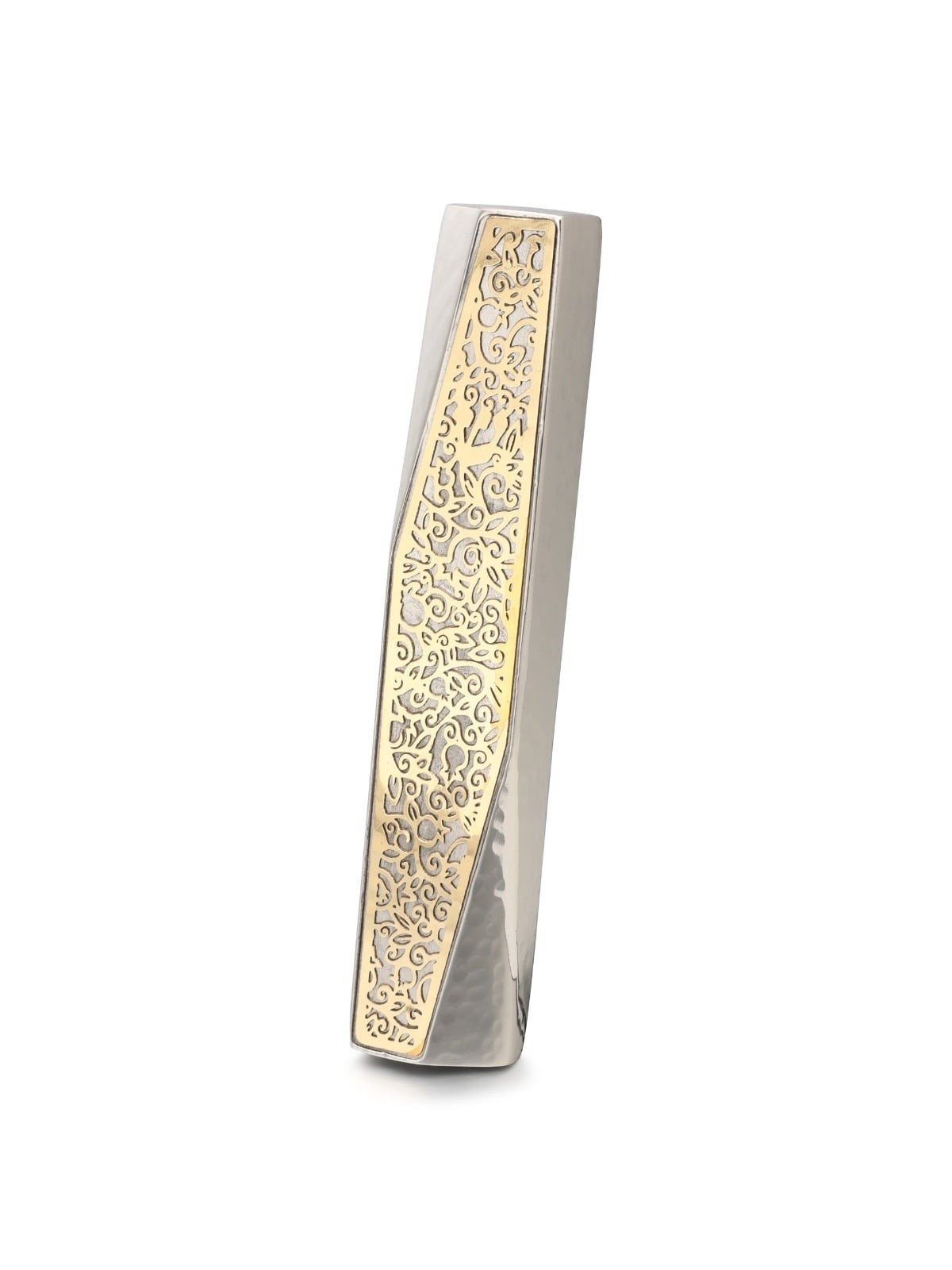 Modern Designer Mezuzah Case With Pomegranate Motif By Yair Emanuel (C