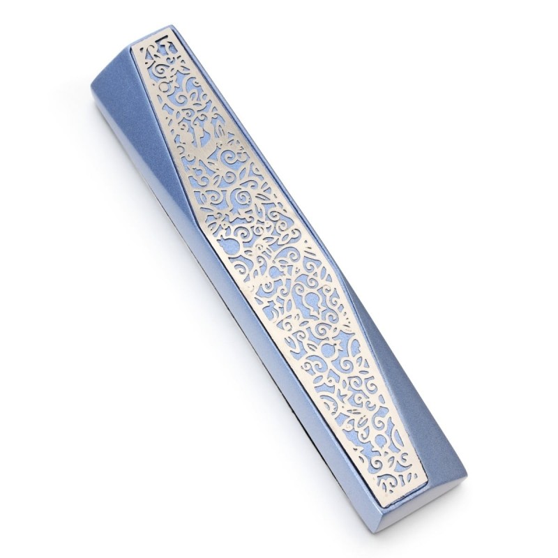 Modern Designer Mezuzah Case With Pomegranate Motif By Yair Emanuel (C