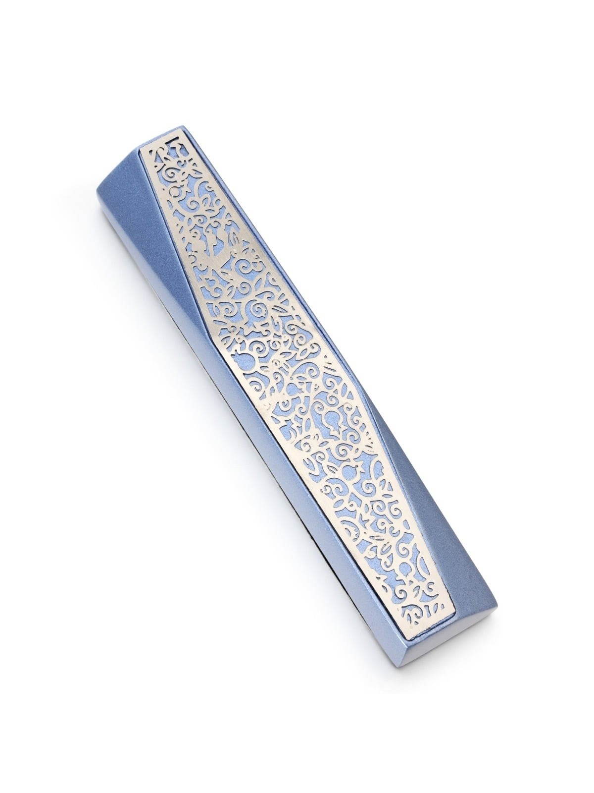 Modern Designer Mezuzah Case With Pomegranate Motif By Yair Emanuel (C