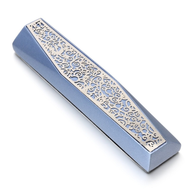 Modern Designer Mezuzah Case With Pomegranate Motif By Yair Emanuel (C
