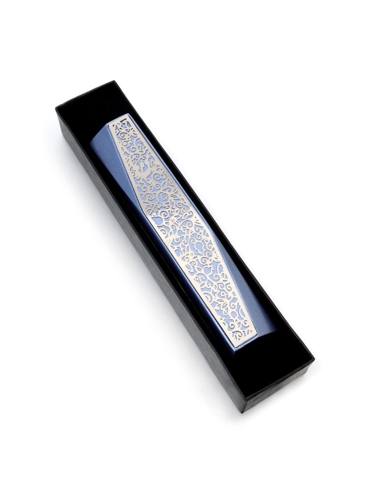 Modern Designer Mezuzah Case With Pomegranate Motif By Yair Emanuel (C
