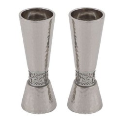 Yair Emanuel Anodized Aluminum Pomegranate Candlesticks