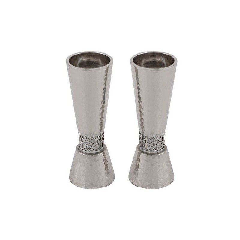 Yair Emanuel Anodized Aluminum Pomegranate Candlesticks