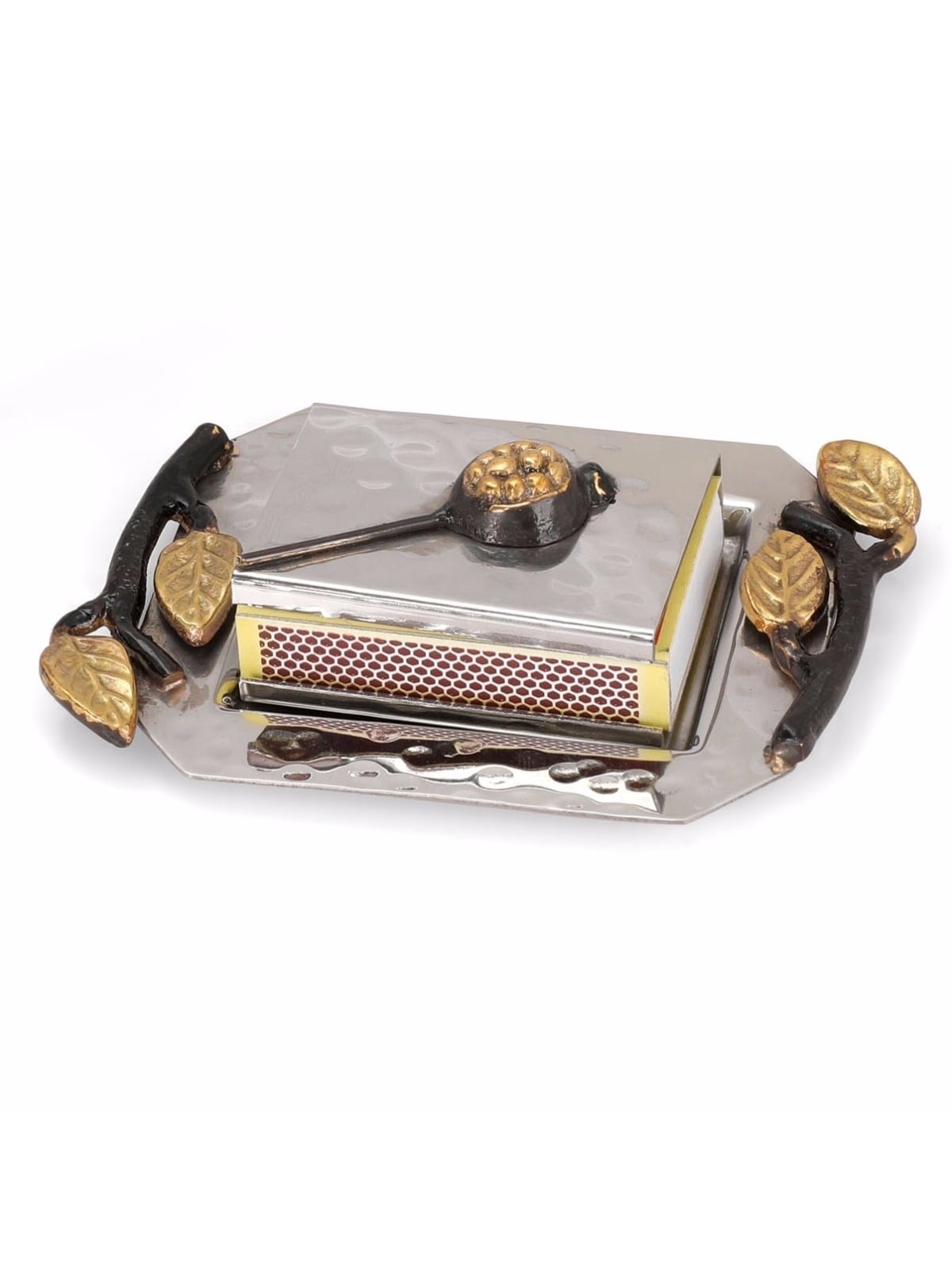 Yair Emanuel Matchbox Holder and Tray - Pomegranates