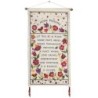 Yair Emanuel Floral Silk Wall Hanging - House Blessing - White (Englis