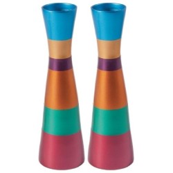 Yair Emanuel Large Anodized Aluminum Candlesticks - Variety of Colors