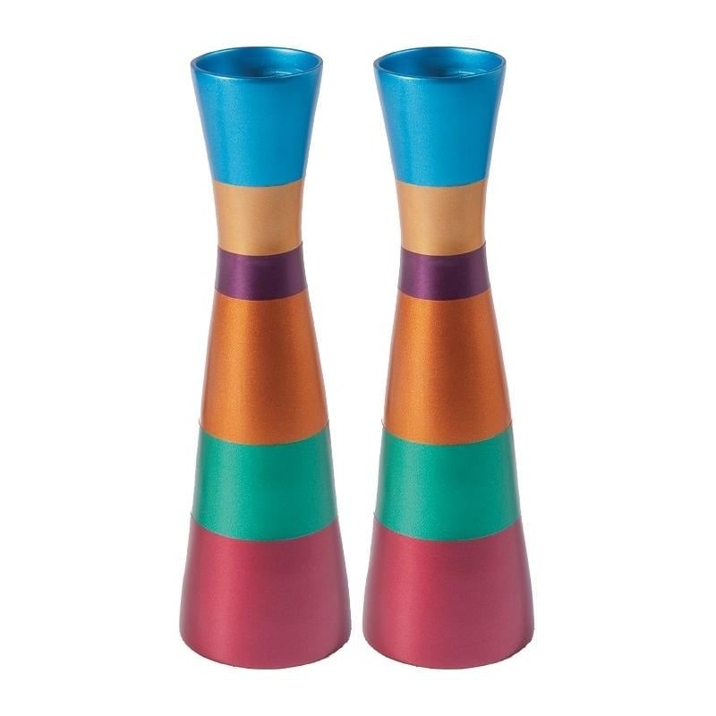 Yair Emanuel Large Anodized Aluminum Candlesticks - Variety of Colors