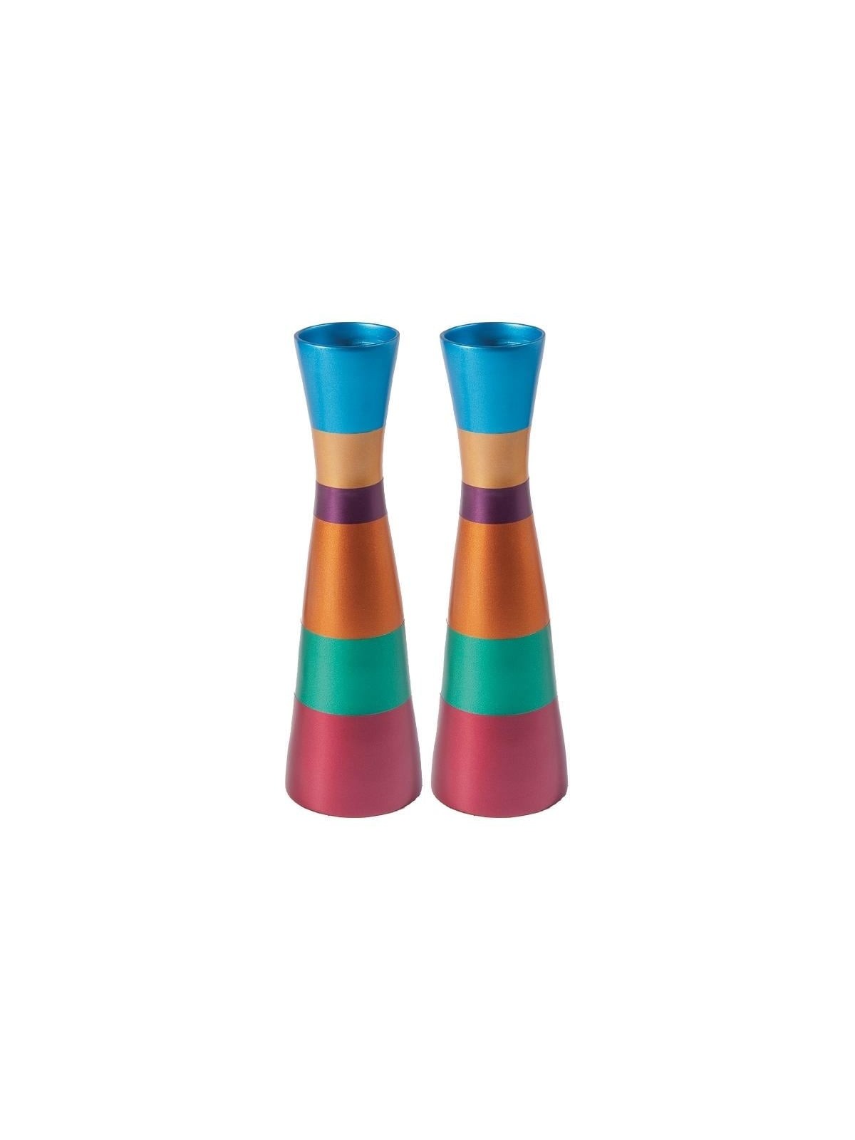 Yair Emanuel Large Anodized Aluminum Candlesticks - Variety of Colors