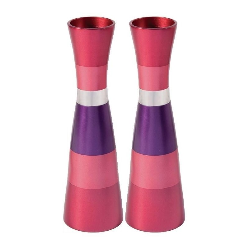 Yair Emanuel Large Anodized Aluminum Candlesticks - Variety of Colors