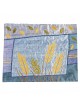 Yair Emanuel Raw Silk Challah Cover - Classic Wheat in Blue