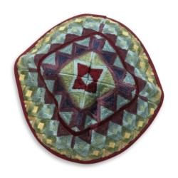 Yair Emanuel Embroidered Tallit Set With Square Patterns - Multicolore