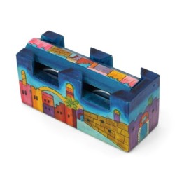 Yair Emanuel Hand Painted Travel Shabbat Candle Tower