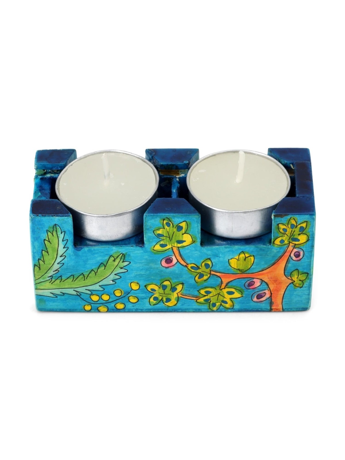Yair Emanuel Hand Painted Travel Shabbat Candle Tower