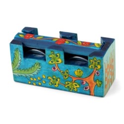 Yair Emanuel Hand Painted Travel Shabbat Candle Tower