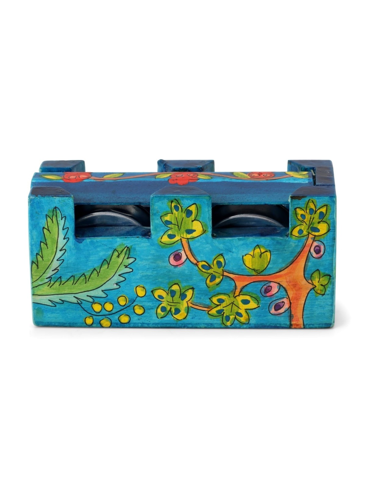 Yair Emanuel Hand Painted Travel Shabbat Candle Tower