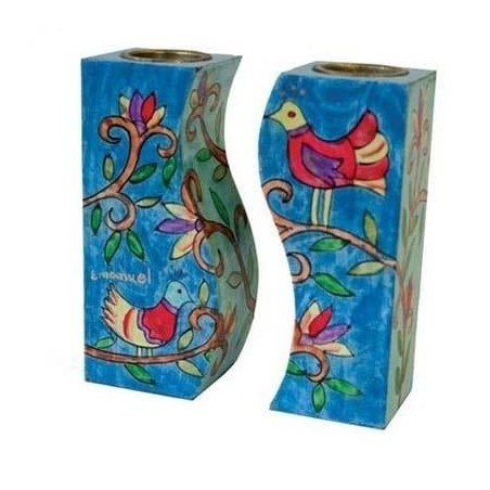 Yair Emanuel Fitted Candlesticks - Birds