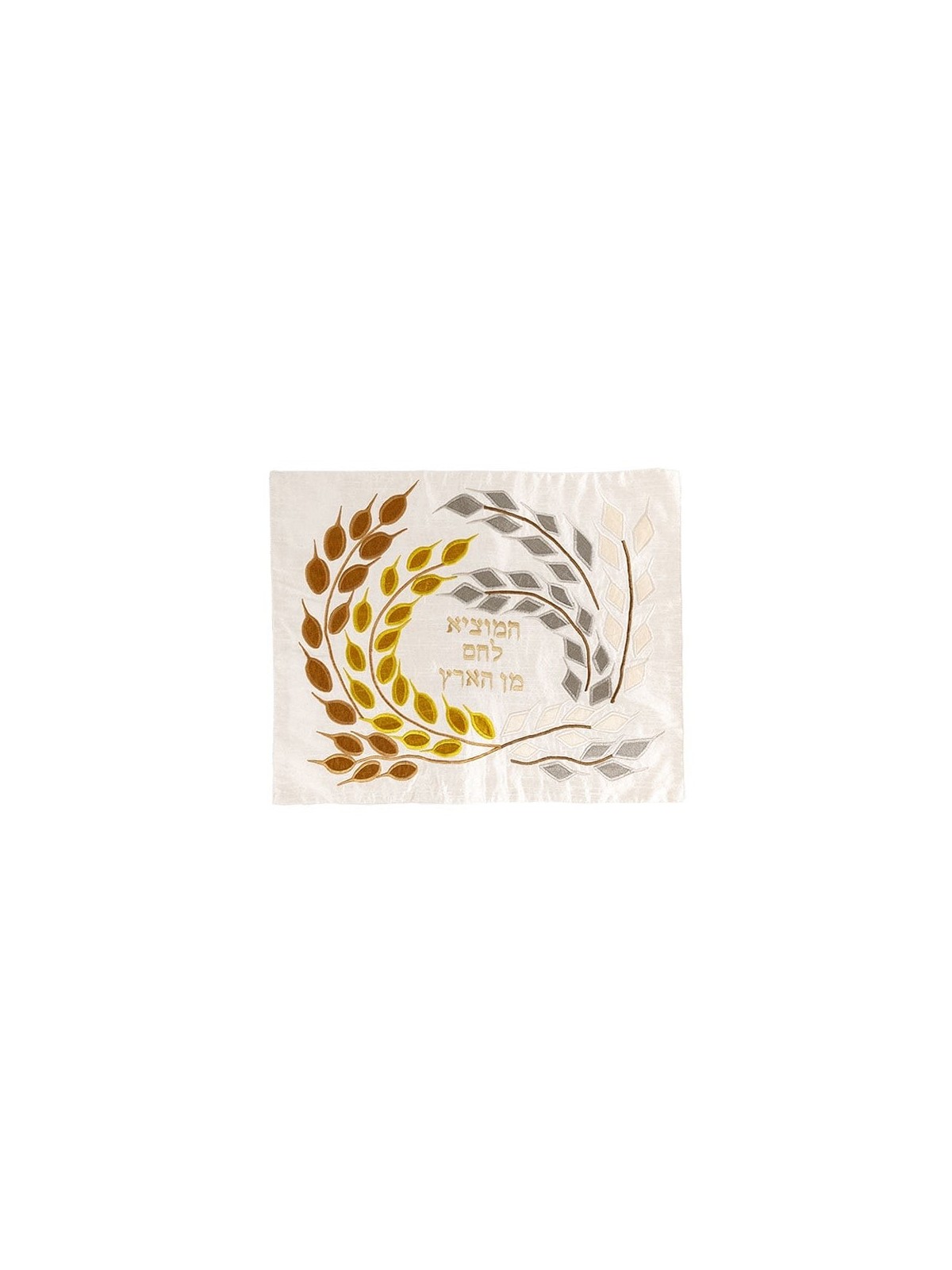 Yair Emanuel Raw Silk Challah Cover - Wheat Gold