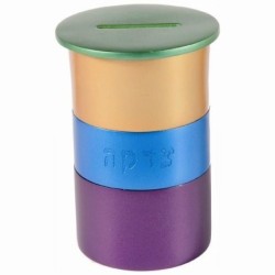 Yair Emanuel Anodized Aluminum Tzedakah (Charity) Box - Variety of Col