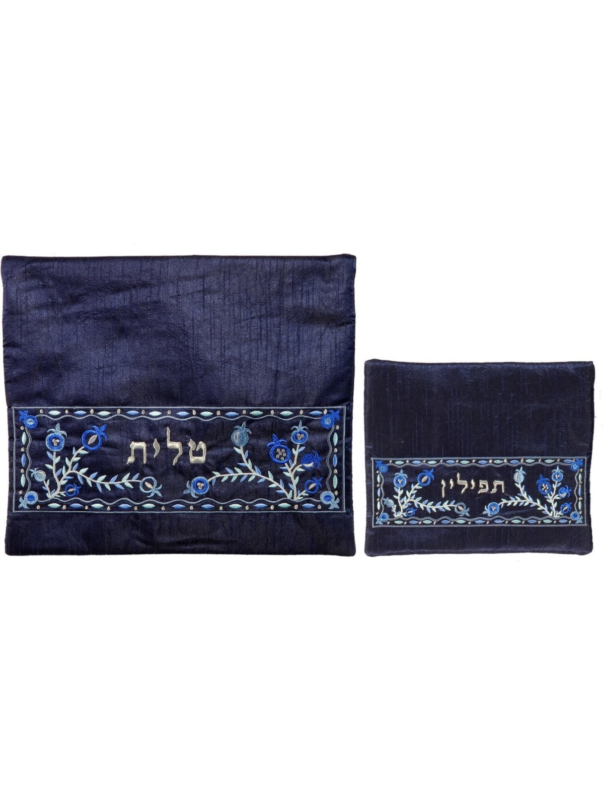Yair Emanuel Machine Embroidered Tallit and Tefillin Bag Set - Pomegra