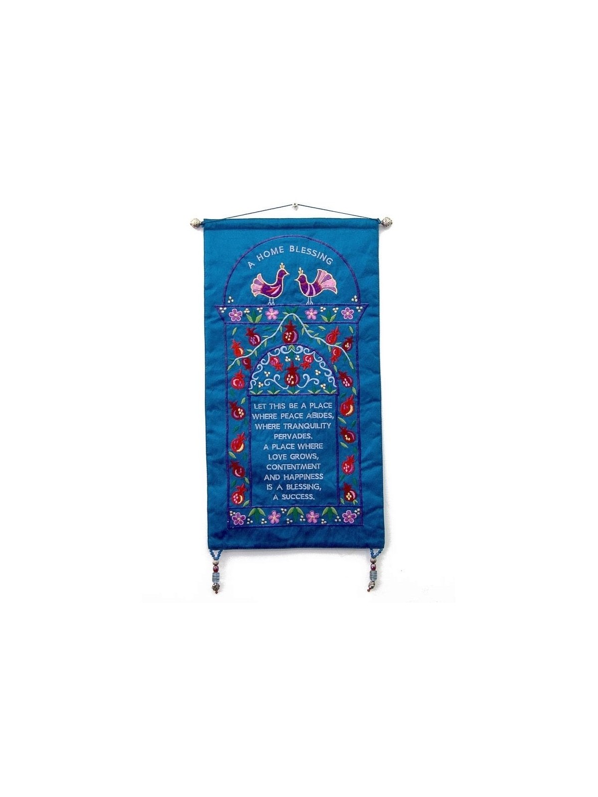 Yair Emanuel Home Blessing Wall Hanging Pomegranate Design - English (