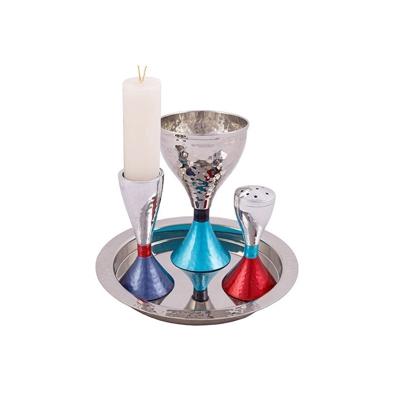 Yair Emanuel Textured Nickel Havdallah Set. Variety of Colors